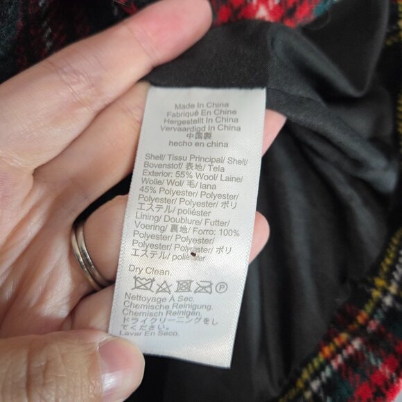 J Crew Stewart Tartan Wool-Blend Schoolboy Blazer Jacket Plaid Black Red Holiday - Picture 13 of 14